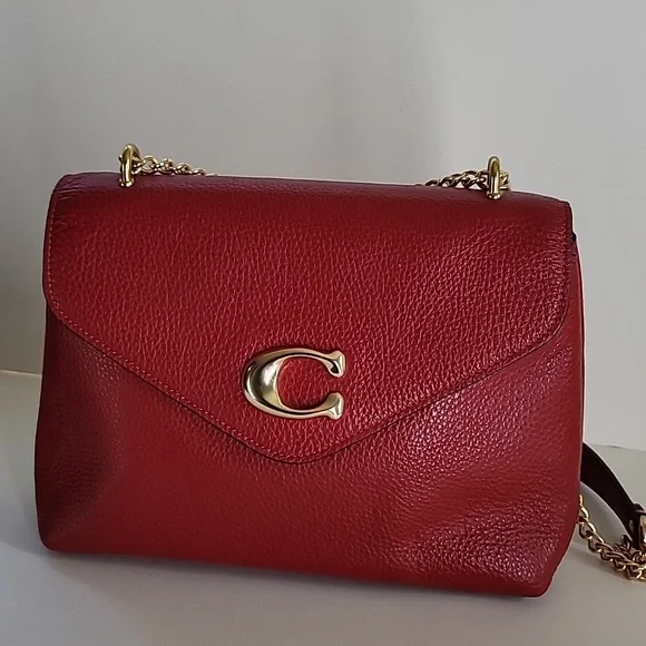 Coach Tammie Red Leather Shoulder Bag - Picture 5 of 9